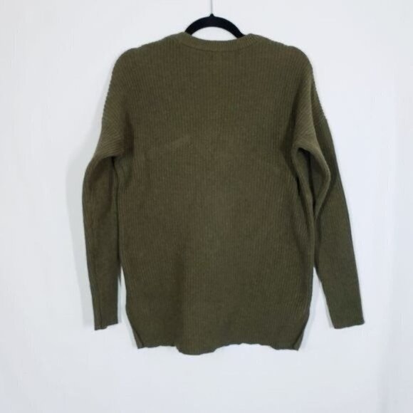 Madewell Thompson Sweater Pocket Pull Over Ribbed Crew Neck Sweater sz Small - Picture 6 of 12